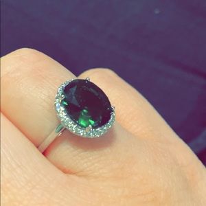 BOGO rings... Silver ring size 7, green stone